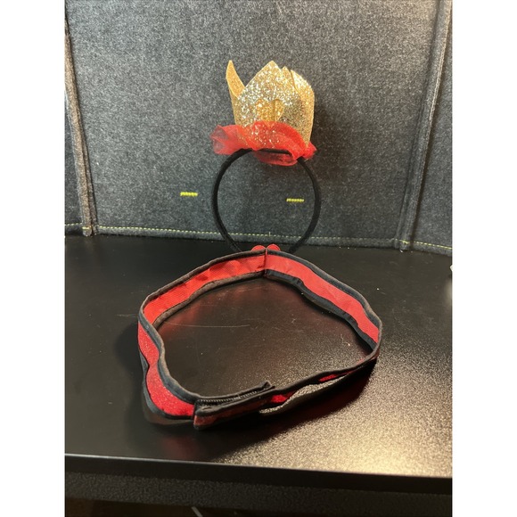 Spirit Halloween Girls Small Size 4-6 Queen‎ Of Hearts Costume Dress EUC - Picture 9 of 13